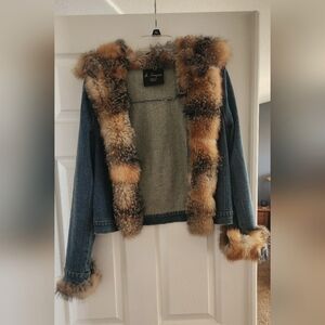 Designer Fur Lined Jean Jacket